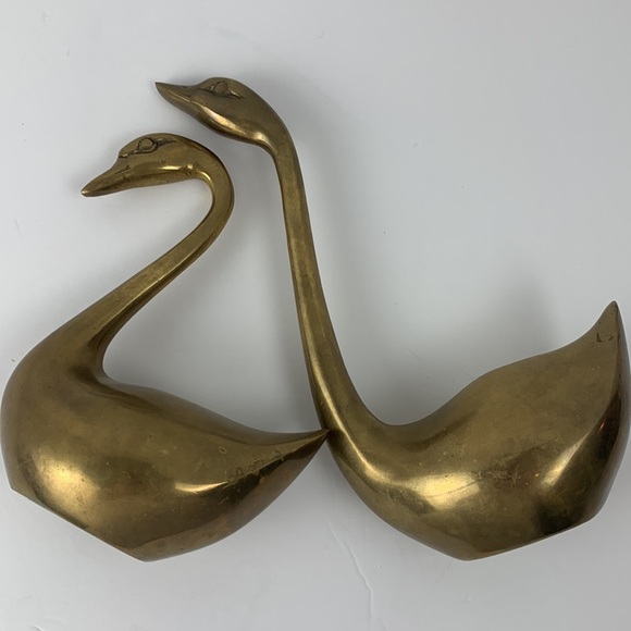 Vintage brass swans - Picture 5 of 10